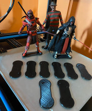 Load image into Gallery viewer, Single Peg 6 inch action figure stands wider pose! (qty 8 pieces)