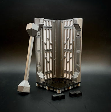Sci-Fi inspired wall and diorama figure stand for 3.75