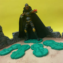 Load image into Gallery viewer, NEW! Rock Base Stands! In 80&#39;s Toy Green! Double Peg, Standard width (QTY 4)