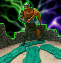 Load image into Gallery viewer, NEW! Rock Base Stands! In 80&#39;s Toy Green! Double Peg, Extended Width (QTY 3)