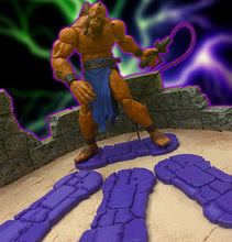 Load image into Gallery viewer, NEW! Rock Base Stands! In 80&#39;s Toy Purple! Double Peg, Extended Width (QTY 3)