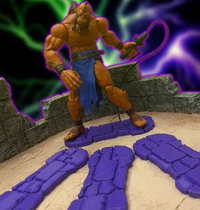 NEW! Rock Base Stands! In 80's Toy Purple! Double Peg, Extended Width (QTY 3)