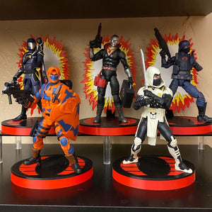 Explosion diorama action figure stand for 6" line  BASE ONLY (Evil Empire)