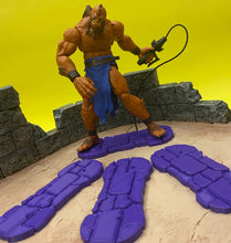 Load image into Gallery viewer, NEW! Rock Base Stands! In 80&#39;s Toy Green and Toy Purple! Double Peg, EXTENDED width (2 pack)