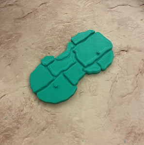 NEW! Rock Base Stands! In 80's Toy Green! Double Peg, Standard width (QTY 4)