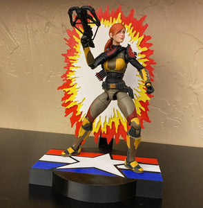 Explosion diorama action figure stand for 6" line (Good Guy Faction)