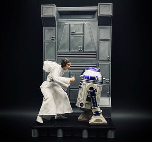 NEW! Sci-Fi inspired wall and diorama figure stand for 6" line (Wall Design 2)