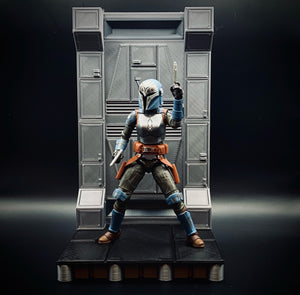 NEW! Sci-Fi inspired wall and diorama figure stand for 6" line (Wall Design 2)
