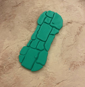 NEW! Rock Base Stands! In 80's Toy Green! Double Peg, Extended Width (QTY 3)