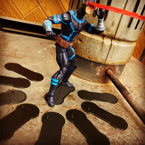 Single Peg 6 inch action figure stands wider pose! (qty 8 pieces)